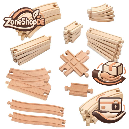 33pcs holzeisenbahn schienen - 33pcs,