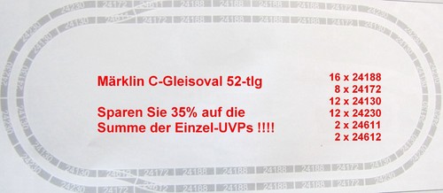 Märklin tlg gleisoval - märklin, c-gleisoval